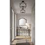 1_Franklin Iron Works Elle 13" Black Open Cage 4-Light Ceiling Light in scene