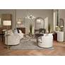 2_Caper 60 1/2" Nickel Tray Table USB and Outlet Floor Lamp in scene
