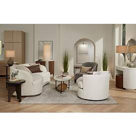 Image1 of 360 Lighting Emma 21" High Textured Ceramic Mid-Century Table Lamp in scene