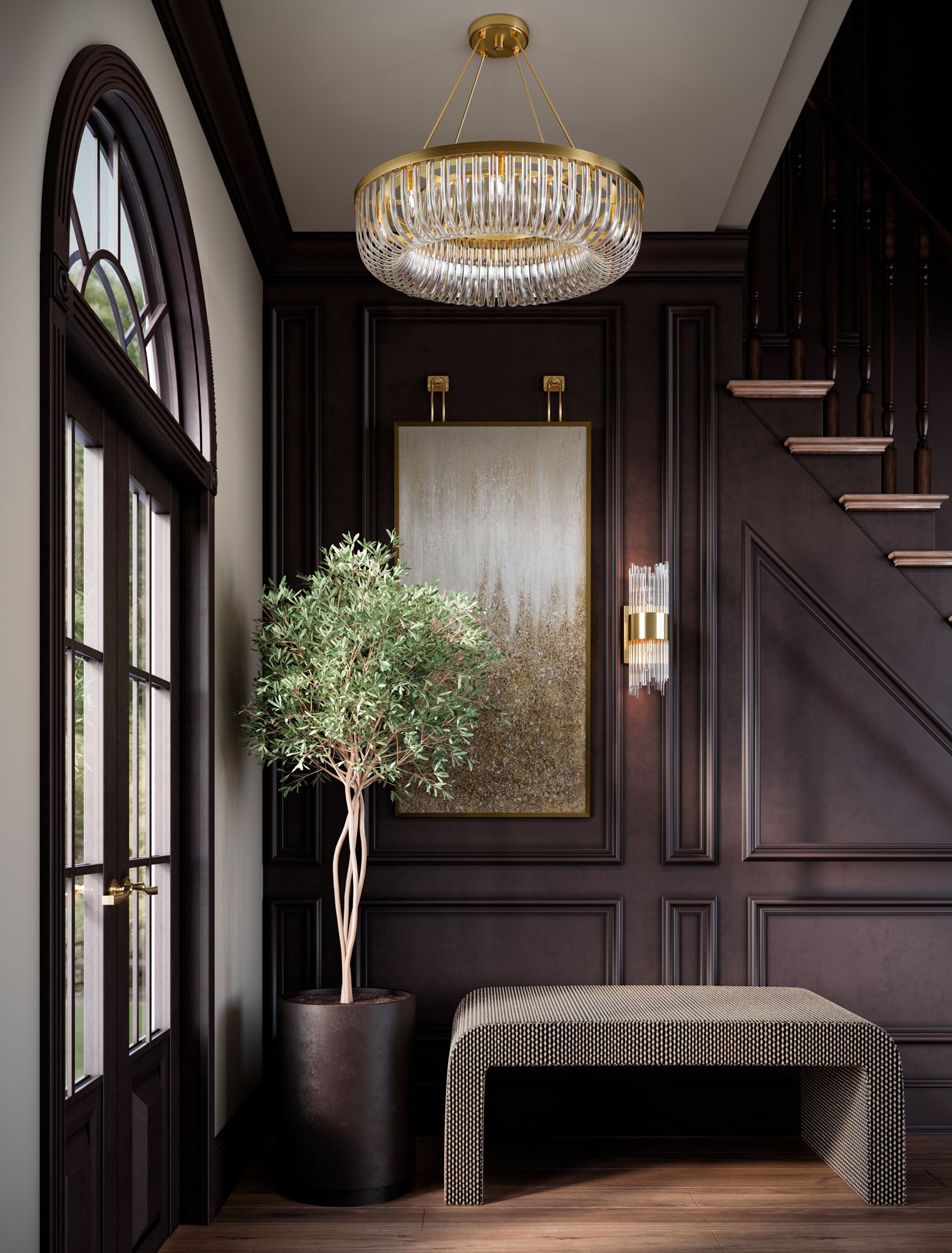 Watch A Video About the Stiffel Gillery Warm Antique Brass Wall Sconce