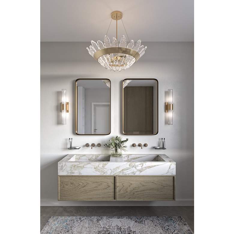 Image 1 Andi Gold and Black 24" x 38" Rectangular Wall Mirrors Set of 2 in scene