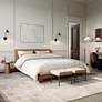 Possini Euro Rook 66" Chairside Arc Floor Lamp with Dimmer in scene