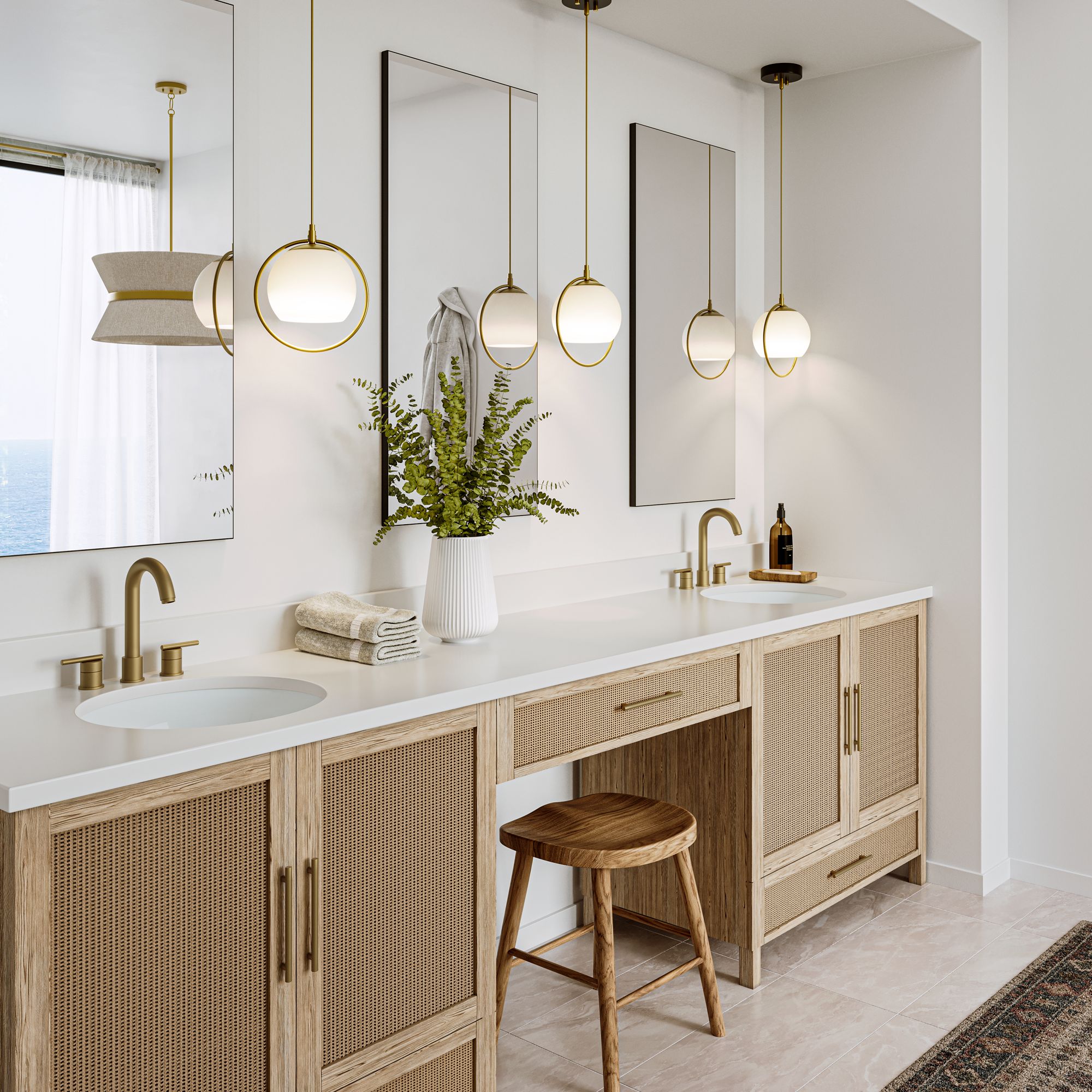 Watch A Video About the Possini Euro Carlyn Gold and Glass Orb Mini Pendant Light