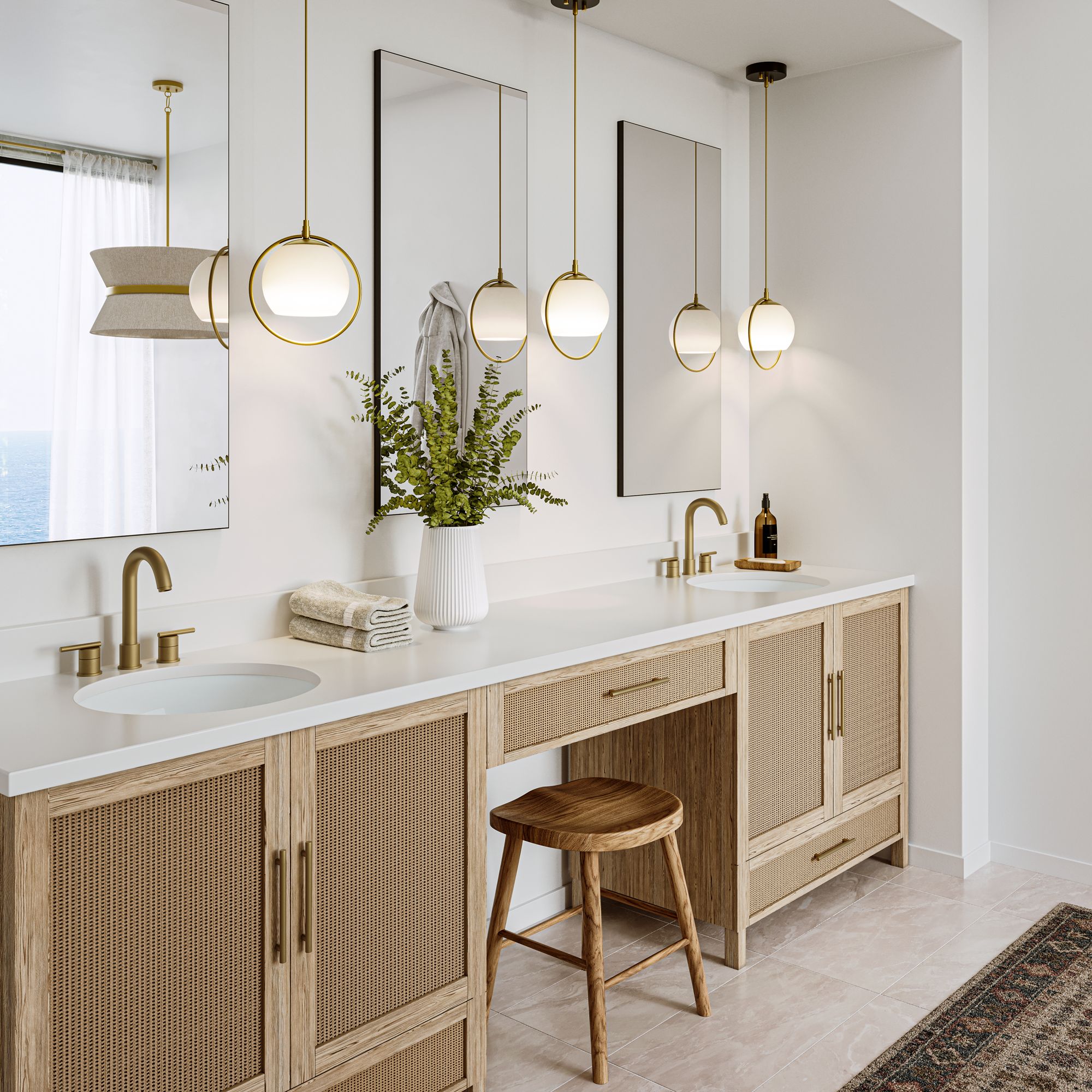 Watch A Video About the Possini Euro Carlyn Gold and Glass Orb Mini Pendant Light