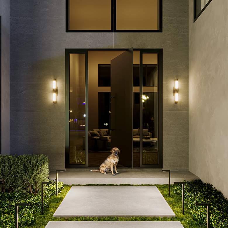 Image 1 Abba Lumenos 20" High Black LED Modern Landscape Path Light in scene