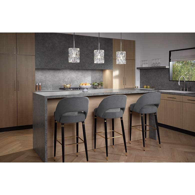 Image 1 Possini Euro Juliette 7 3/4" Modern Chrome and Crystal Mini Pendant in scene