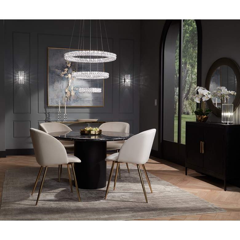 Image 1 Vienna Full Spectrum Perriello 27 1/2" Crystal Ring LED Chandelier in scene