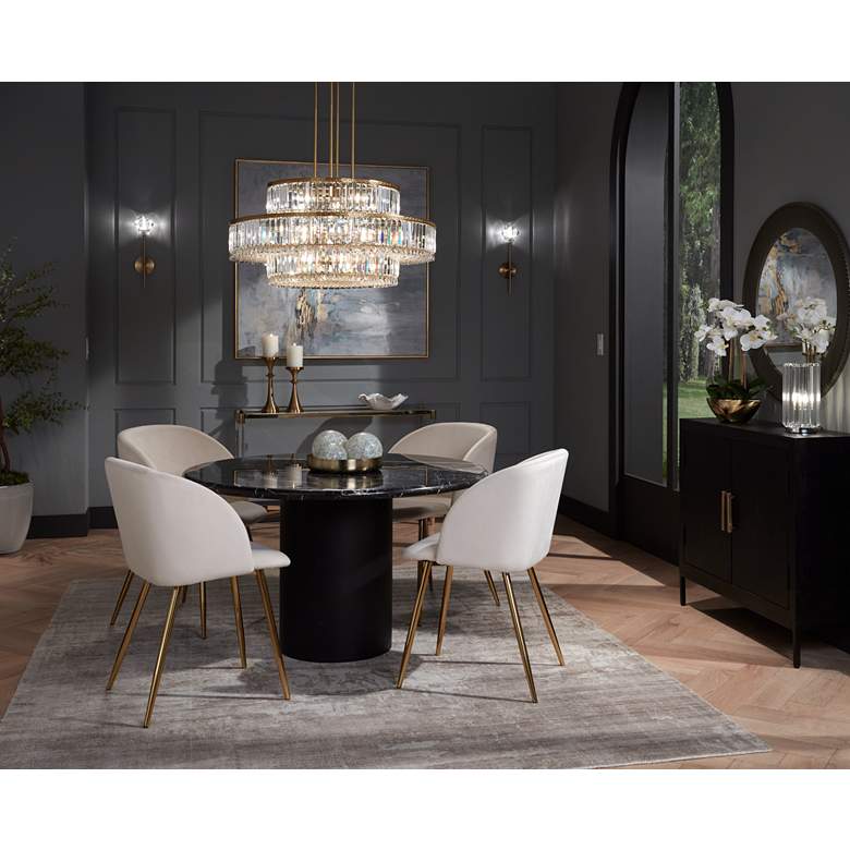 Image 1 Stefania 50" Wide Gold and Acrylic Modern Console Table in scene