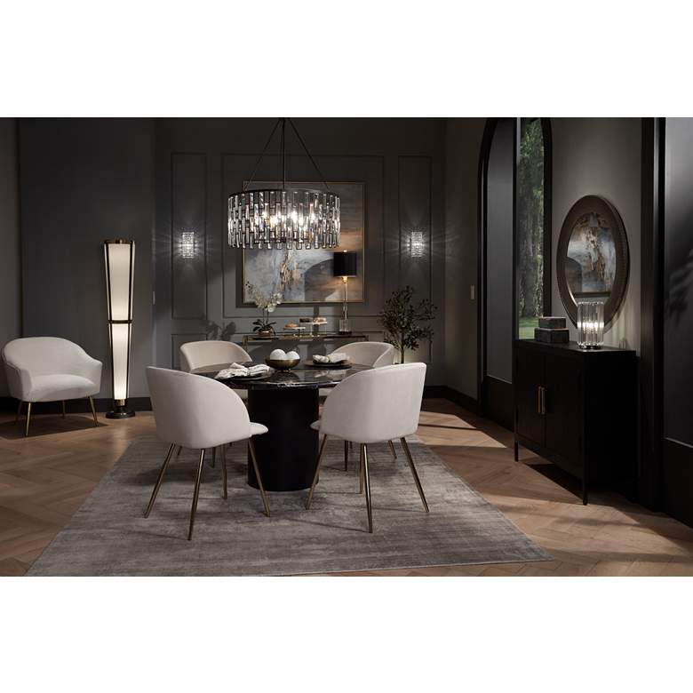 Image 1 Possini Euro Heyden 34 3/4" Modern Luxe Tall Console Buffet Table Lamp in scene