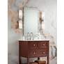 1_Possini Euro Midtown 23 1/2" High Satin Nickel Bath Light Set of 2 in scene