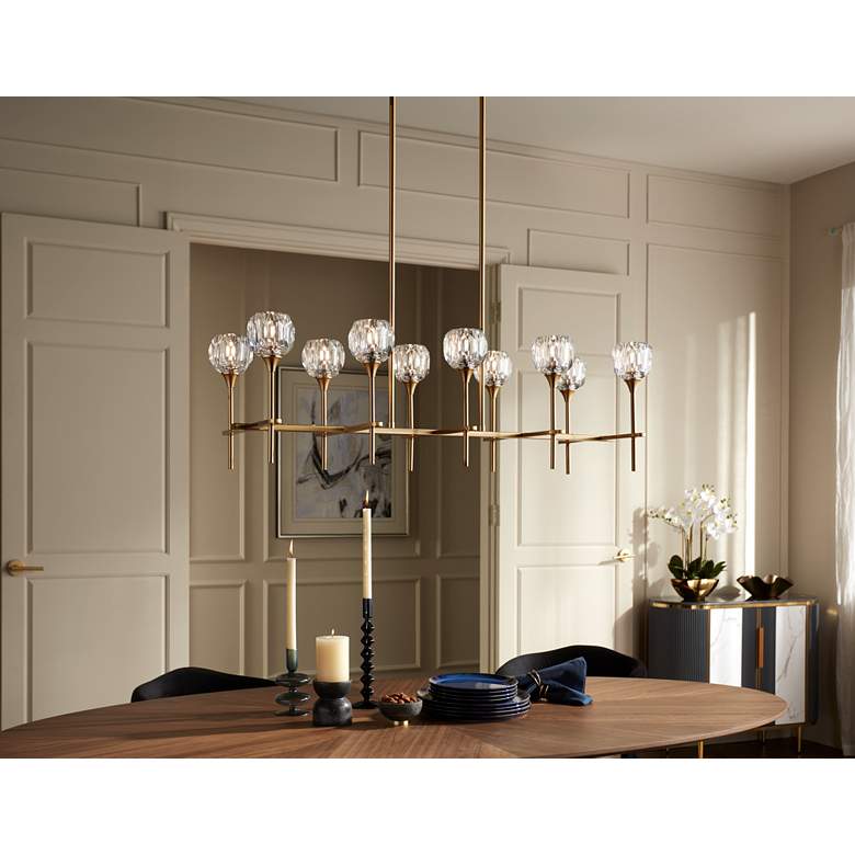 Image 1 Possini Euro Francie 41 3/4" Gold 10-Light Modern Island Chandelier in scene