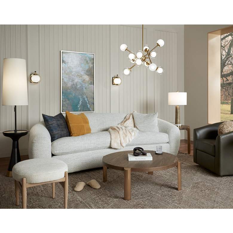 Image 1 Possini Euro Bradley 27" High Marble and Brass Modern Table Lamp in scene