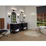2_Possini Euro Melody 19 1/2" High Black Metal 2-Light Wall Sconce in scene