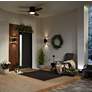 1_54" Casa Salerno Bronze Damp LED Hugger Fan with Remote Control in scene
