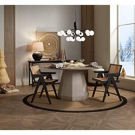 Image1 of Possini Euro Davina 34 1/2" Wide Black 18-Light LED Sputnik Chandelier in scene