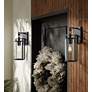 1_John Timberland Rennes 15 3/4" High Black Outdoor Wall Light in scene