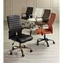 1_Primero Black Faux Leather Adjustable Office Chair in scene