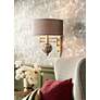 Thumbnail1 of 360 Lighting Richford Brass Plug-In Swing Arm Wall Lamp with Dimmer in scene