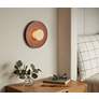 1_Possini Euro Constellation 9 1/4" High Wood and Gold LED Wall Sconce in scene