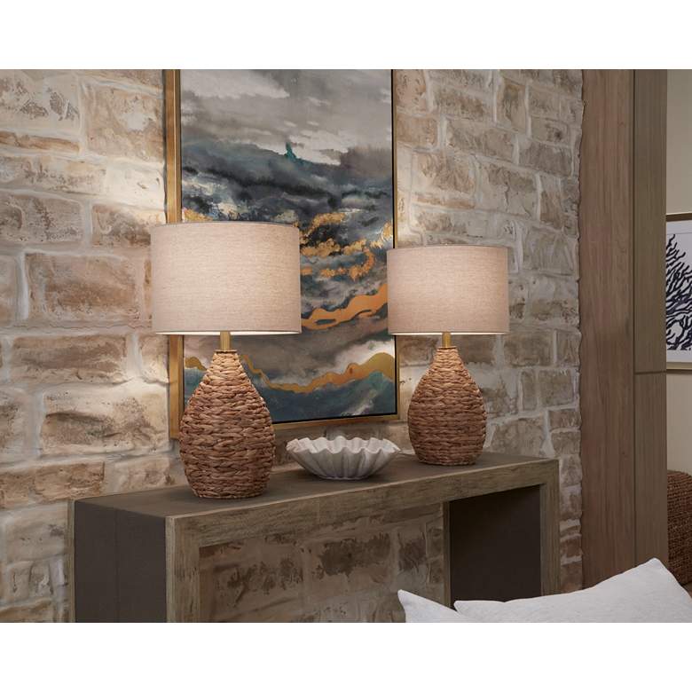 Image 6 Uttermost Loophole 18" Brown Solid Wood Modern Accent Table in scene