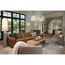 Uttermost Butler 8" Wide Brushed Brass and Glass Accent Table in scene
