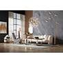 1_TOV Furniture Amelie 91 1/4" Wide Cream Faux Fur Modern Sofa in scene