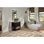 2_Possini Euro Cascadia 23 3/4" High Black Piastra Glass LED Bath Light in scene