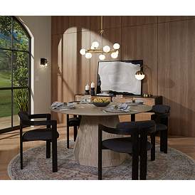 Image1 of Possini Euro Brianna 23" Wide Gold 9-Light Ring Chandelier in scene