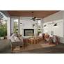 Crestview Collection Limba 42" Wide Brown Cocktail Table in scene