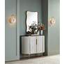 1_Jodie 38 1/4" Wide White and Black 2-Door Console Table in scene