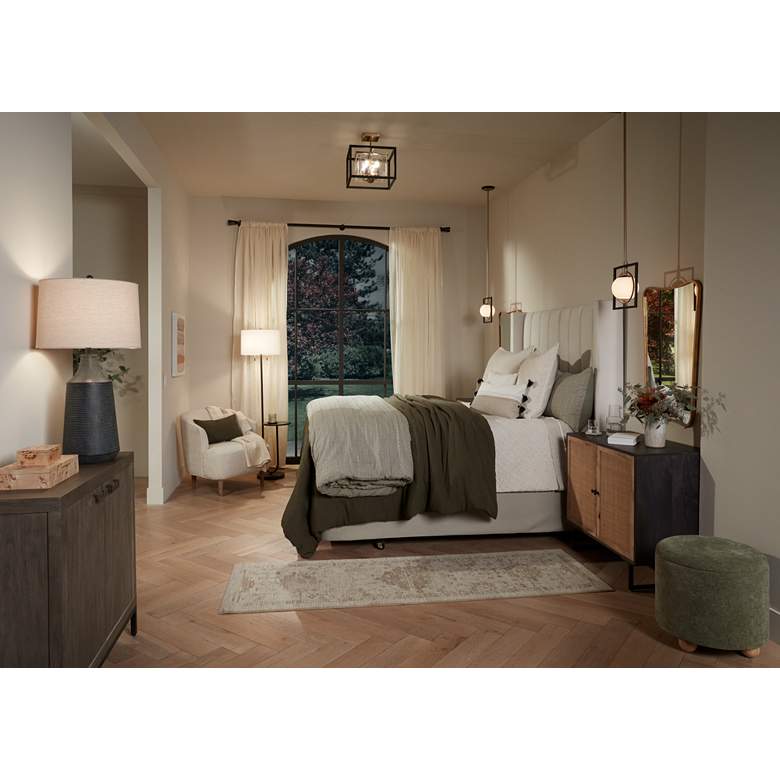 Image 1 360 Lighting Deva 61" High Modern Bronze Side Table Floor Lamp in scene