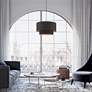 1_Sentosa 20" Wide Black Double Drum 3-Light Pendant in scene