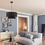 1_Bainbridge 20" Wide Black Double Drum Pendant Light in scene