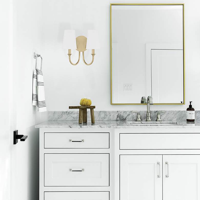 Image 1 Payton 2 Light Vibrant Gold Wall Mount in scene