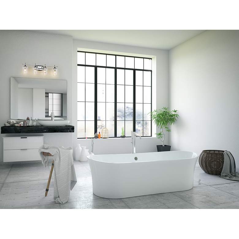 Image 1 Joliet 30" Wide Chrome 4-Light Bath Light in scene