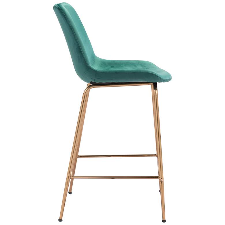 Image 5 24x20.5x38.6 Tony Counter Chair Green more views