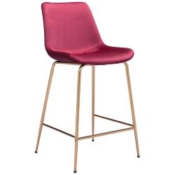 24x20.5x38.6 Tony Counter Chair Red&amp;Gold