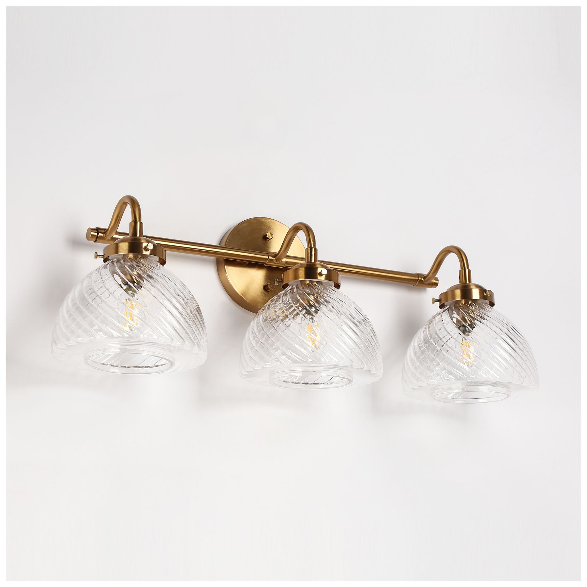 Image 3 25.5"W Polished Brass Gold 3-Light Bath Vanity Light more views