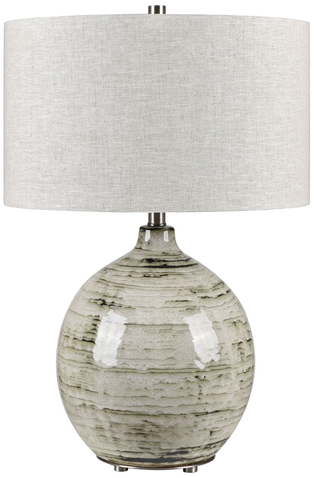 Image 2 25.75" Ceramic Table Lamp with Oat Linen more views