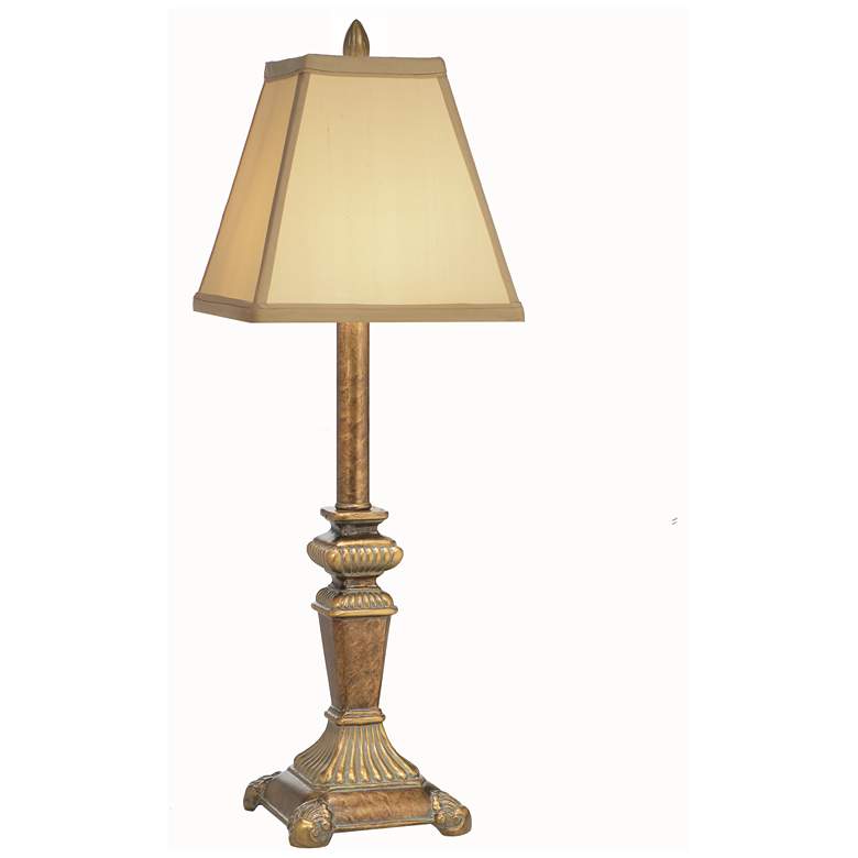 Image 1 25" H Amber Tortoise Shell Traditional Buffet Lamp
