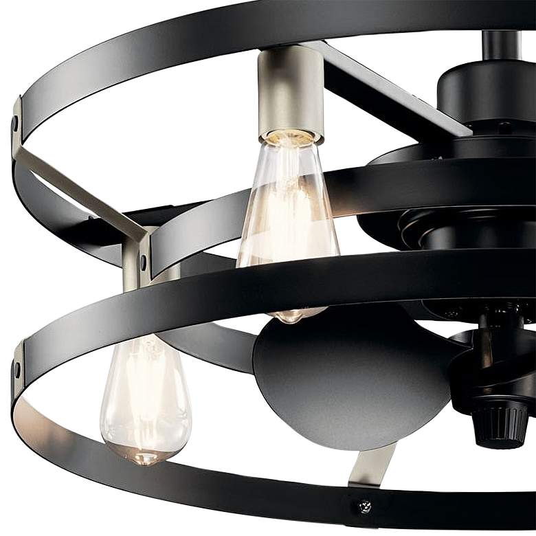 Image 3 25 inch Kichler Cavelli Black LED Ceiling Fan with Wall Control more views