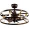 25" Kichler Cavelli Bronze LED Fandelier Ceiling Fan with Wall Control