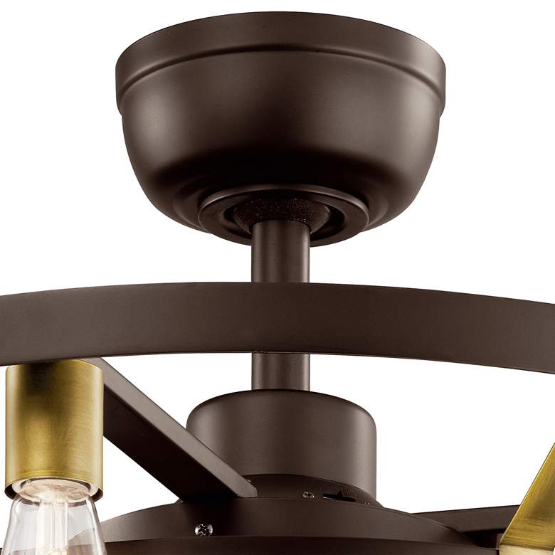 Image 5 25" Kichler Cavelli Bronze LED Fandelier Ceiling Fan with Wall Control more views