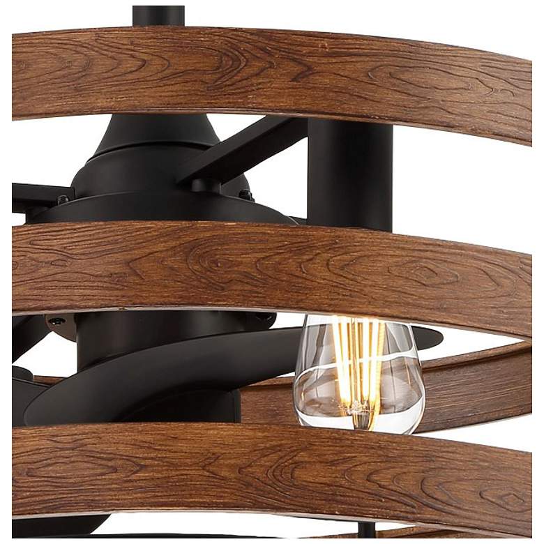 Image 5 25" Minka Aire Audrey Koa Coal LED Fandelier Ceiling Fan with Remote more views