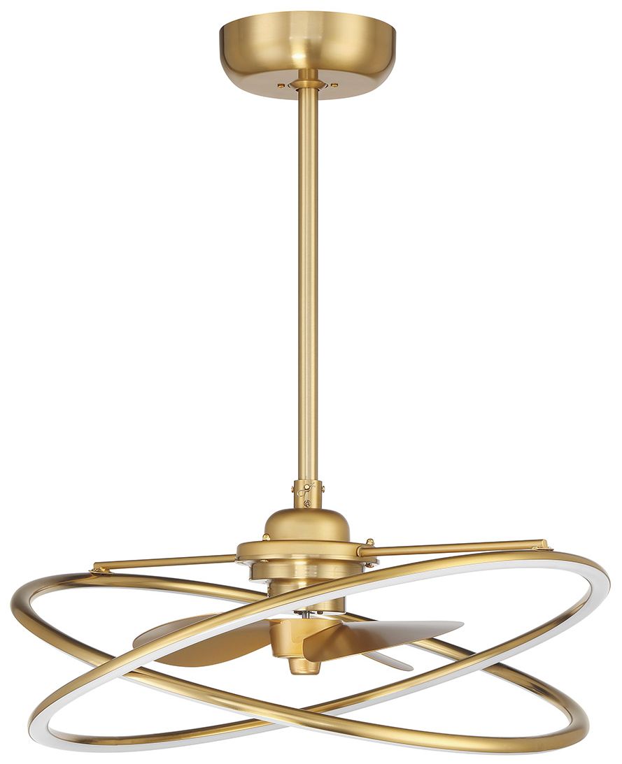Image 2 25" Savoy House Dorado Warm Brass LED Fan D'Lier (Fandelier) more views
