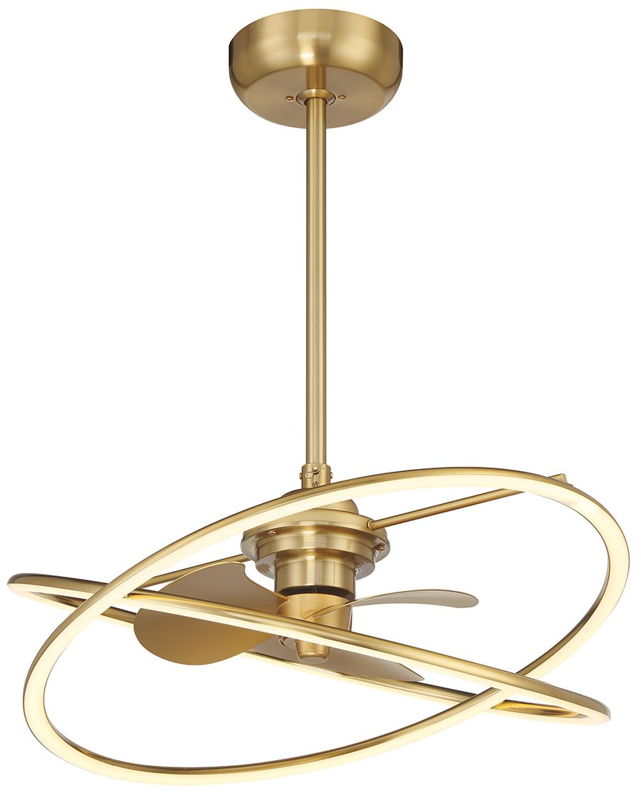 Image 3 25" Savoy House Dorado Warm Brass LED Fan D'Lier (Fandelier) more views