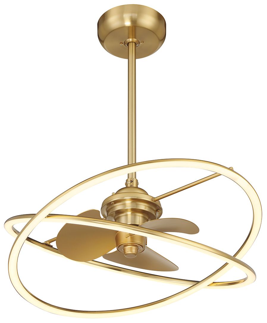 Image 4 25" Savoy House Dorado Warm Brass LED Fan D'Lier (Fandelier) more views