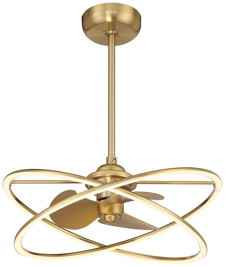 Image 5 25" Savoy House Dorado Warm Brass LED Fan D'Lier (Fandelier) more views