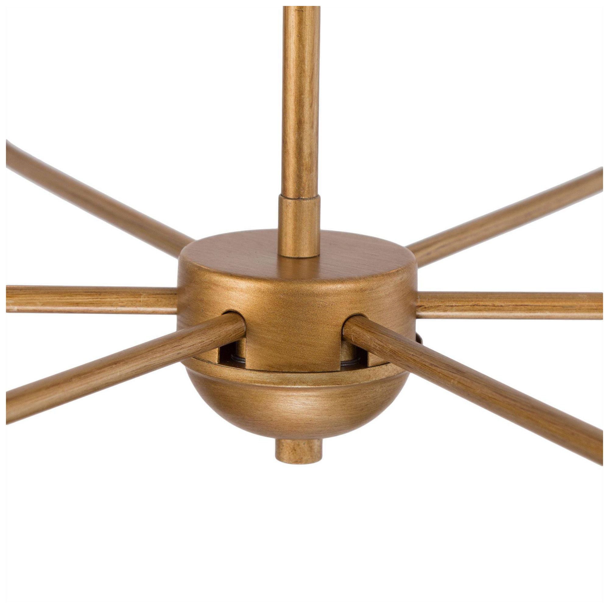 Image 2 25" Wide 6-Light Antique Brass Candle Chandelier more views