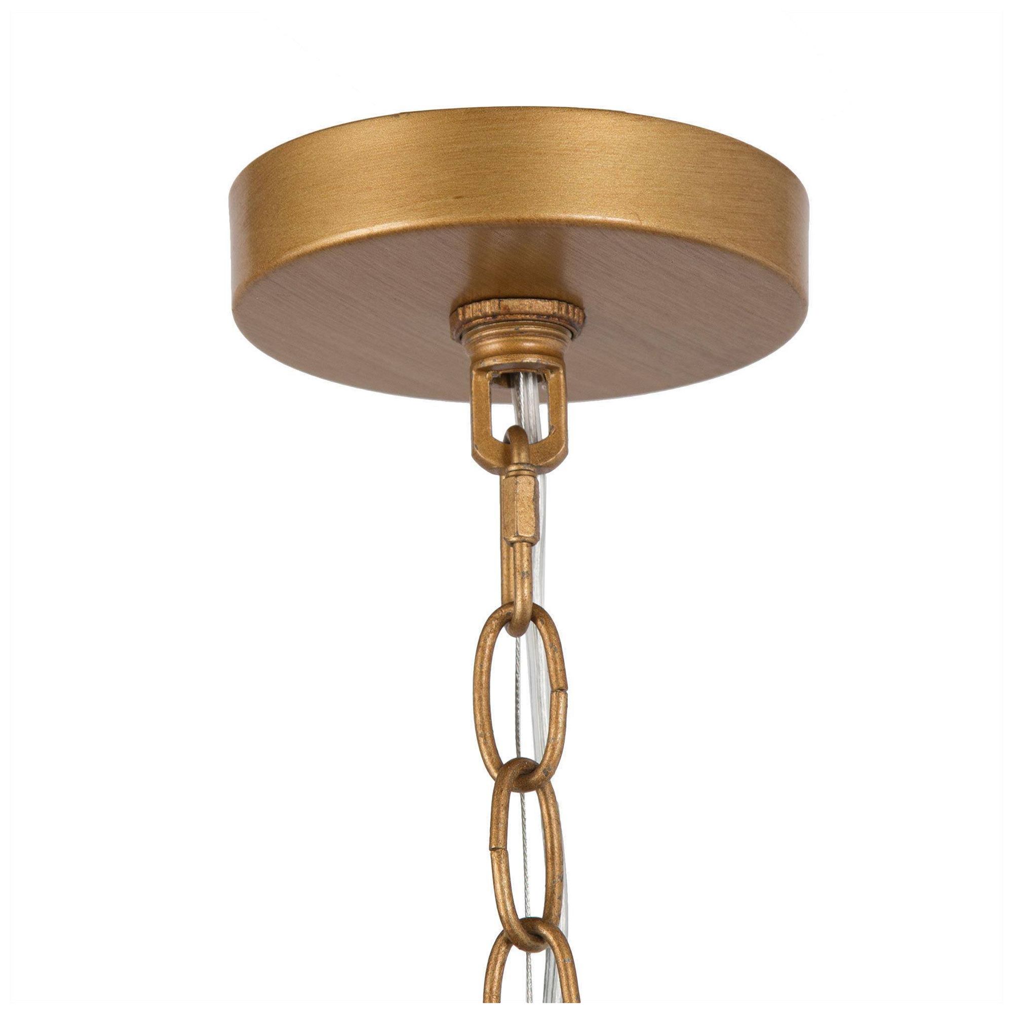 Image 3 25" Wide 6-Light Antique Brass Candle Chandelier more views